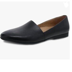 FOWT Black Closed Almond Toe Pumps Solid Color Loafer Flats Slip On Cozy Shoes